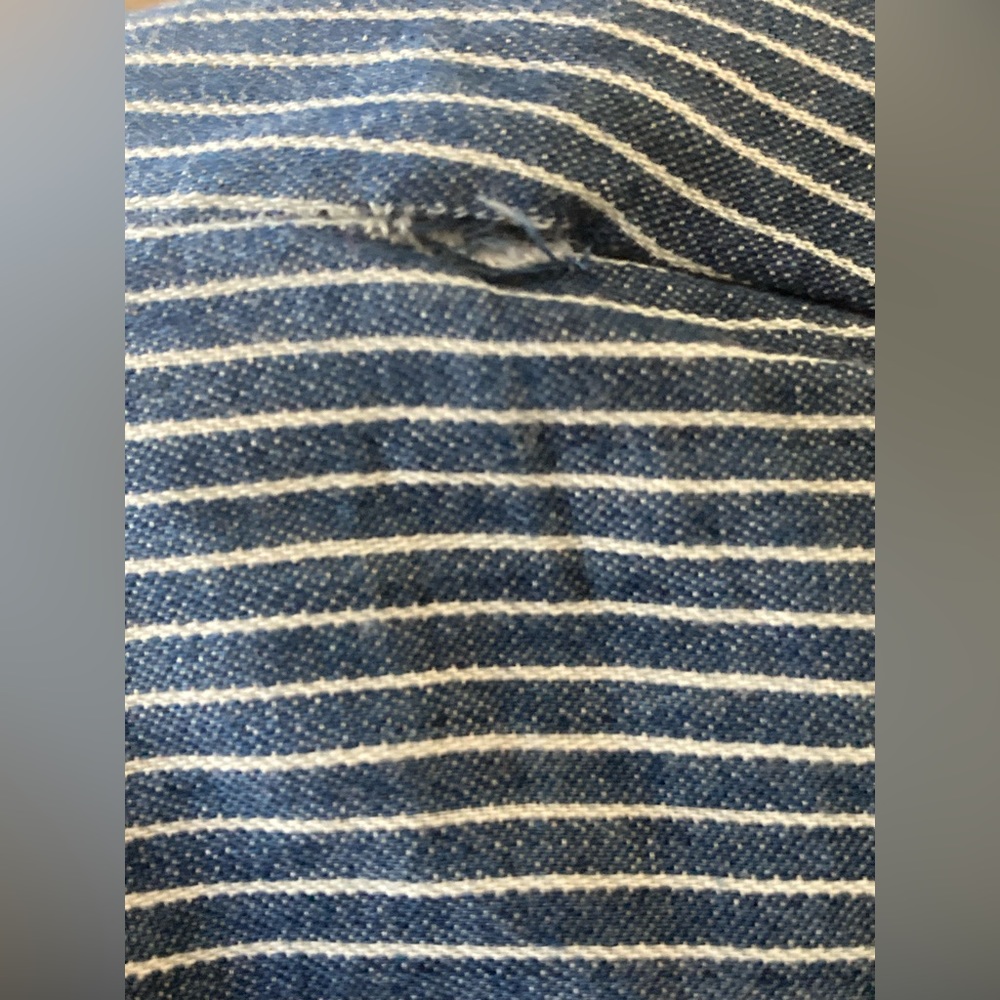 Blashe Blue & White Striped Romper. Size Medium. - Picture 5 of 9